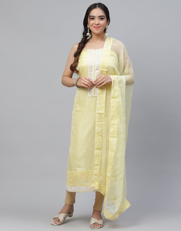 Chanderi Embroidered Suit Piece