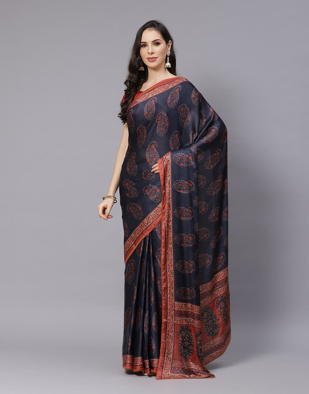 Satin Digital Printed Saree