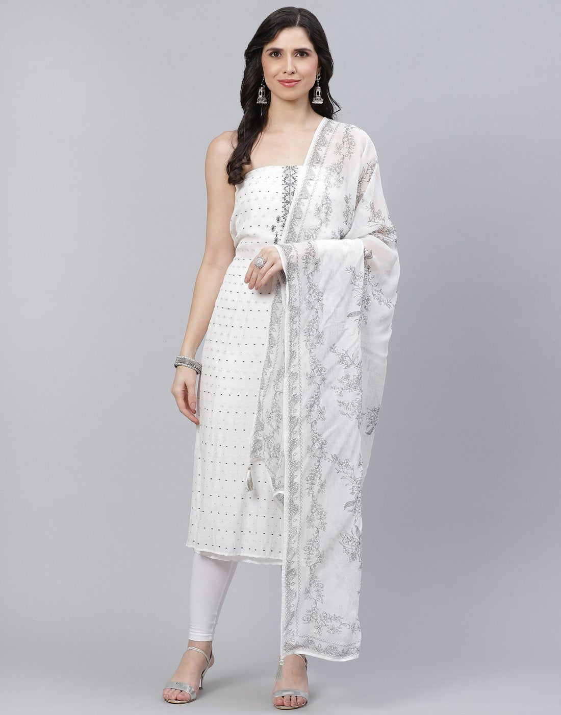 Cotton Embroidered Suit Piece