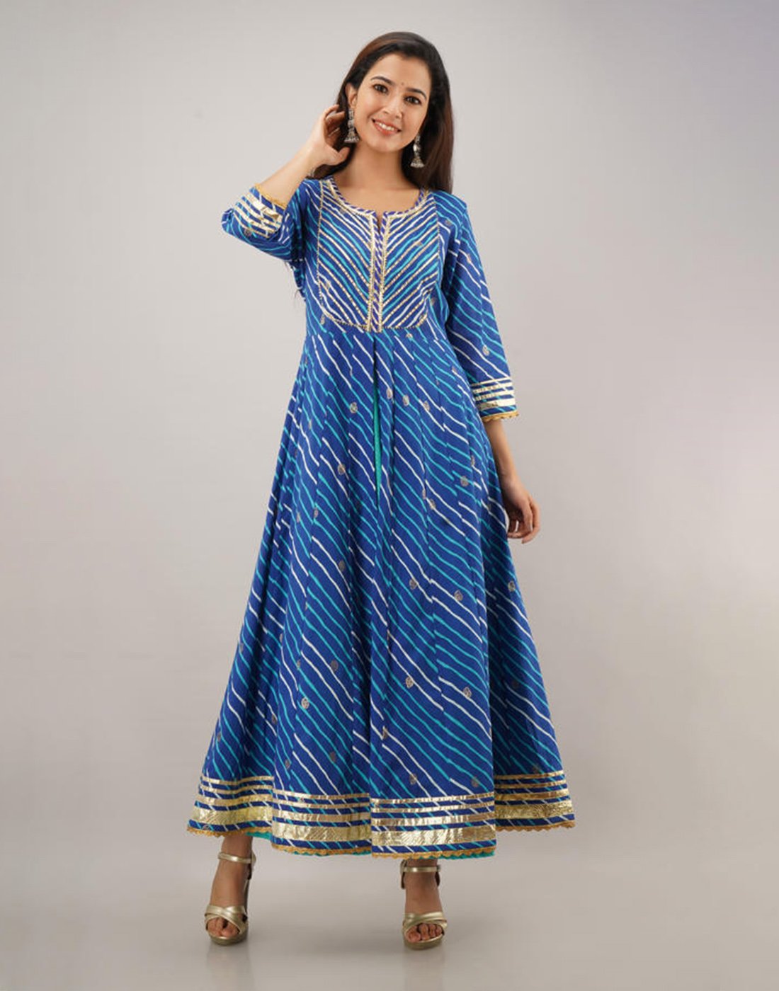 Printed Cotton Anarkali Kurti