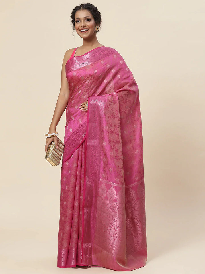 Zari Booti Handloom Woven Saree