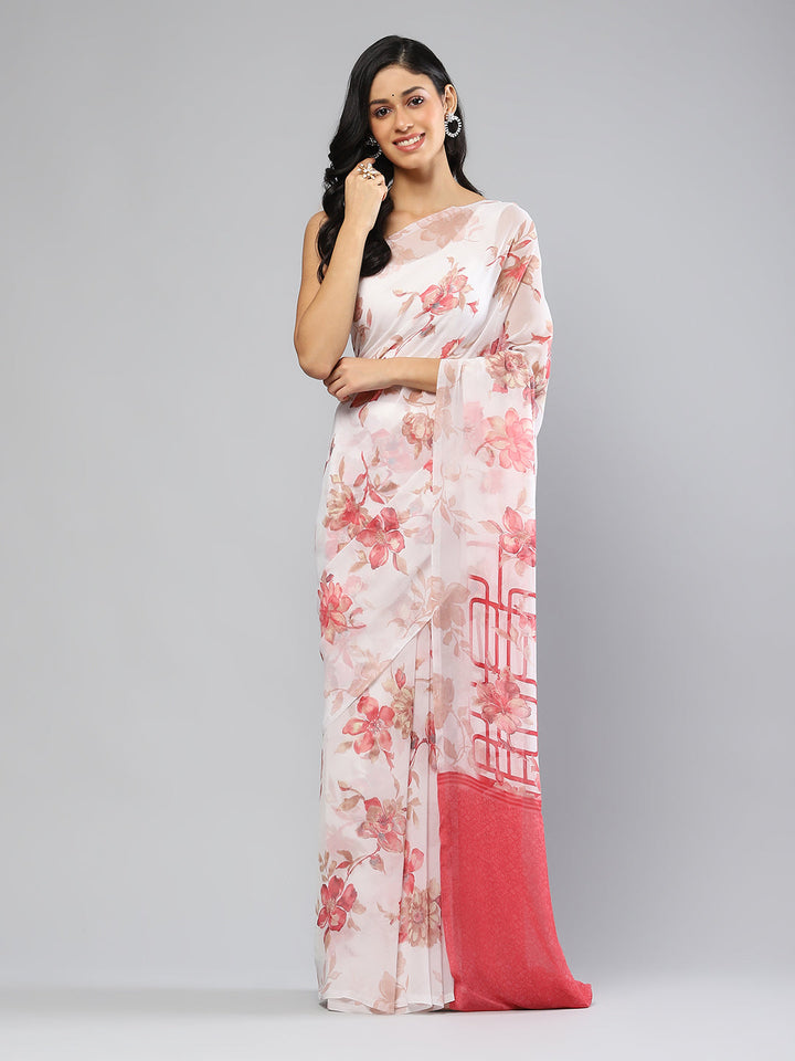 Digital Printed Georgette Saree