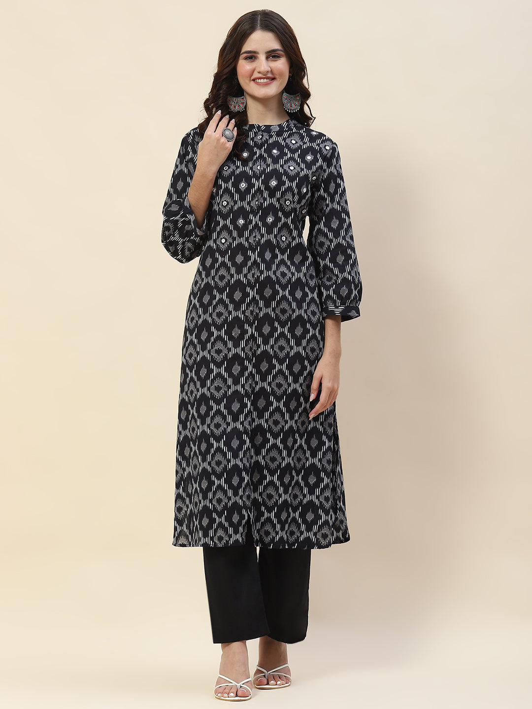 Printed Cotton Kurta Set