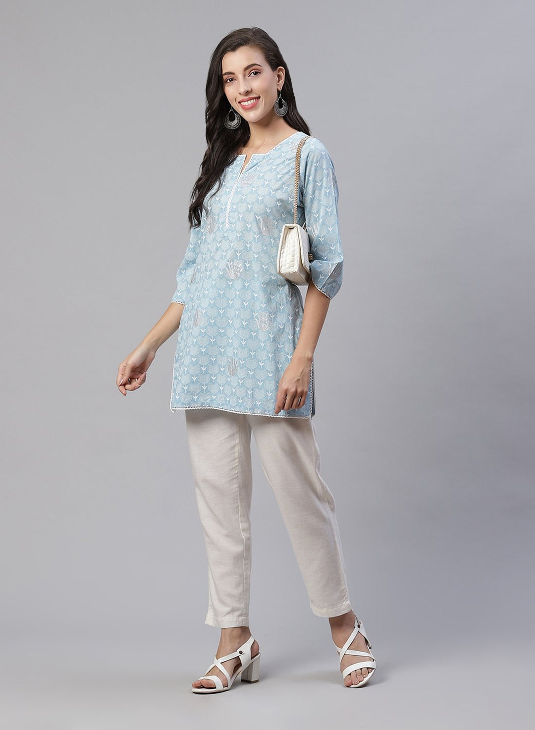 Printed Cotton Short Kurti
