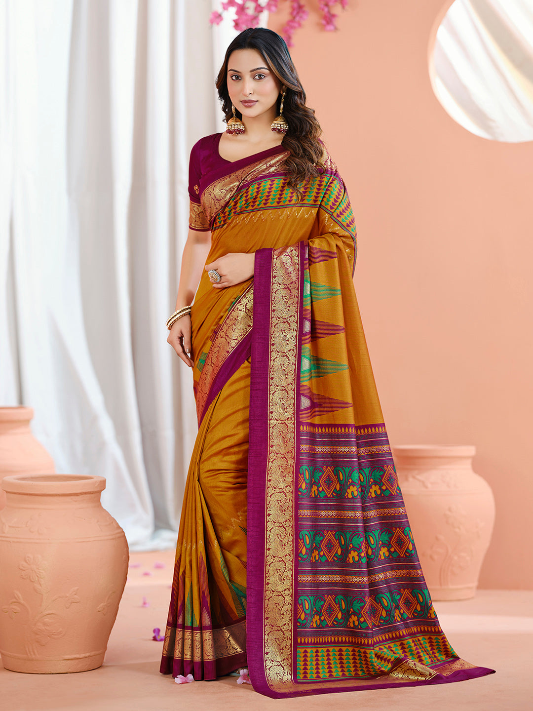 Printed Art Silk Saree