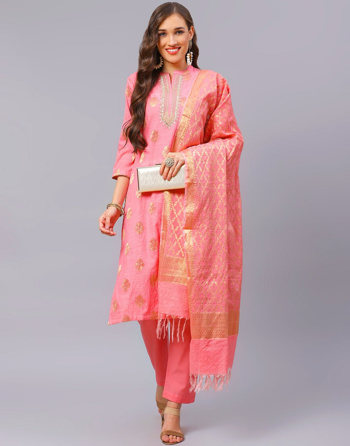 Straight Cotton Printed Salwar Kameez Stitched Suit