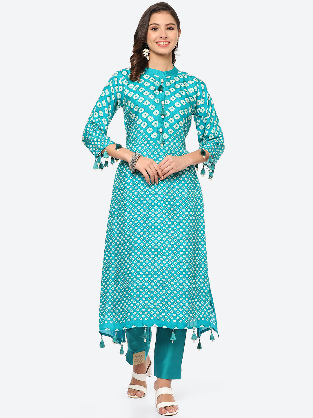 Printed Cotton Kurta With Pant