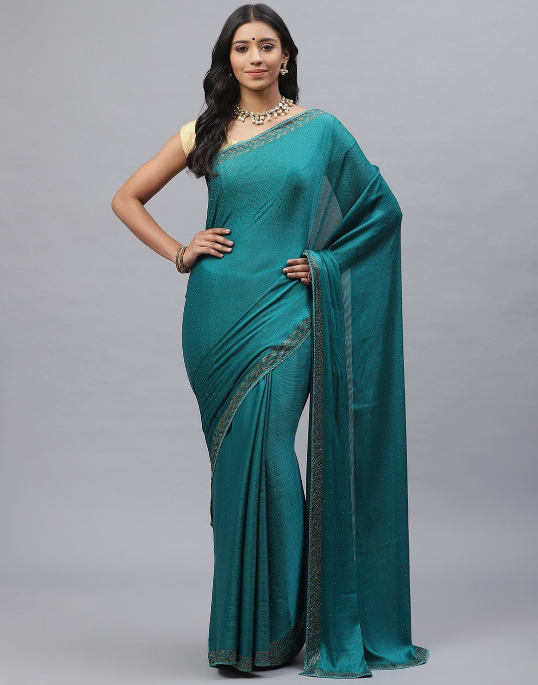 Art Chiffon Embroidery Saree