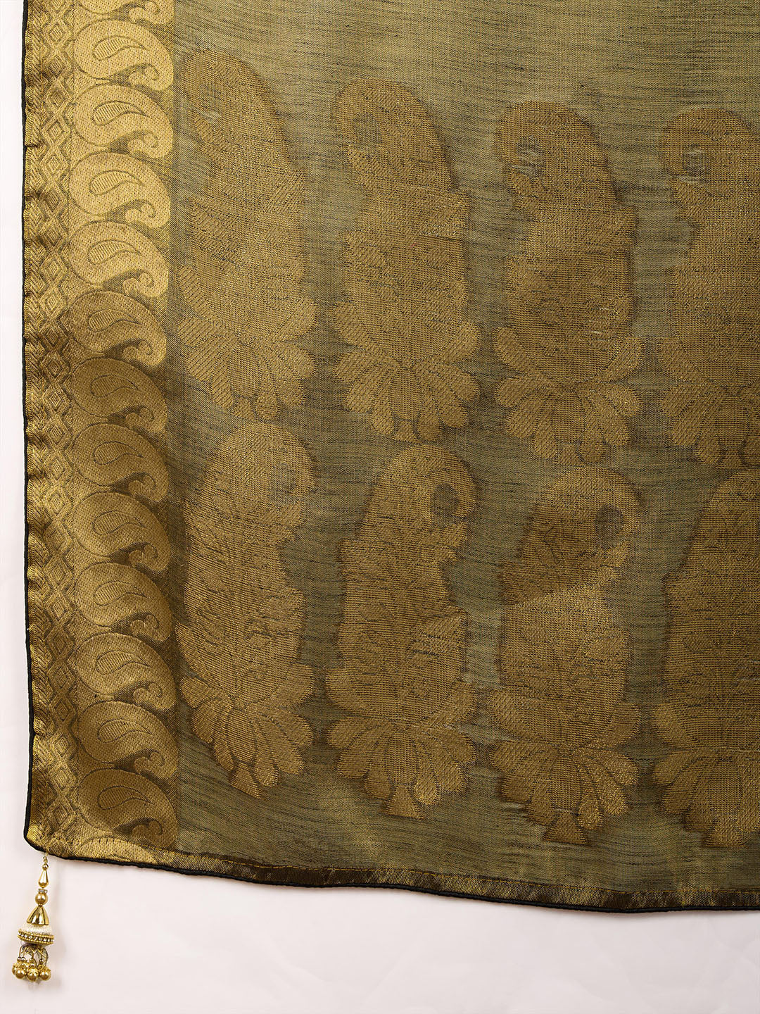 Woven Design Cotton Linen Saree