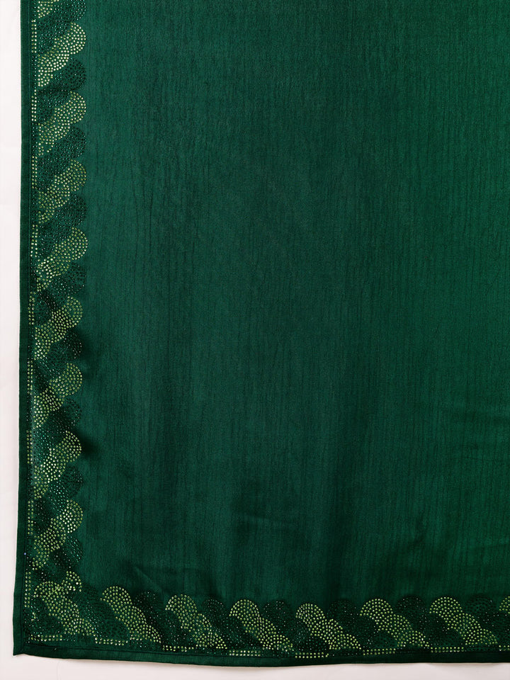 Embroidered Shaded Chinnon Saree