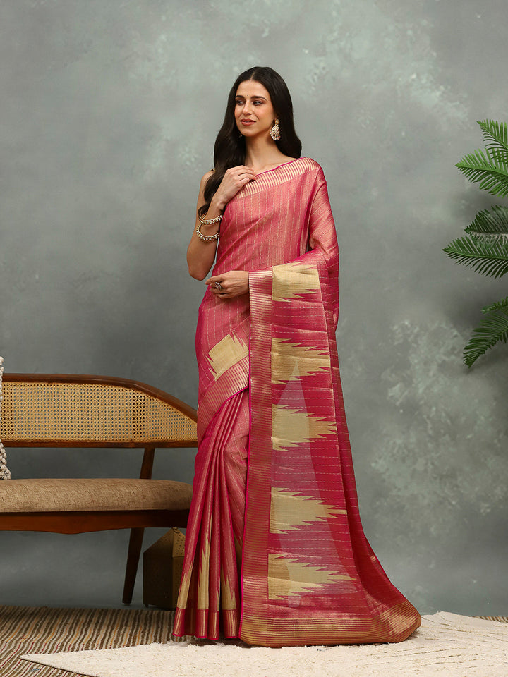 Zaari Border Art Silk Saree