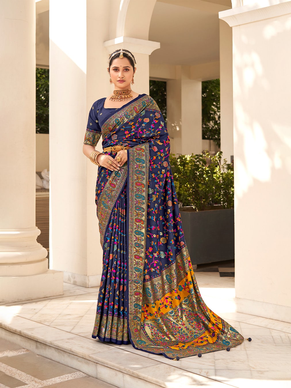Patola Print Art Silk Saree