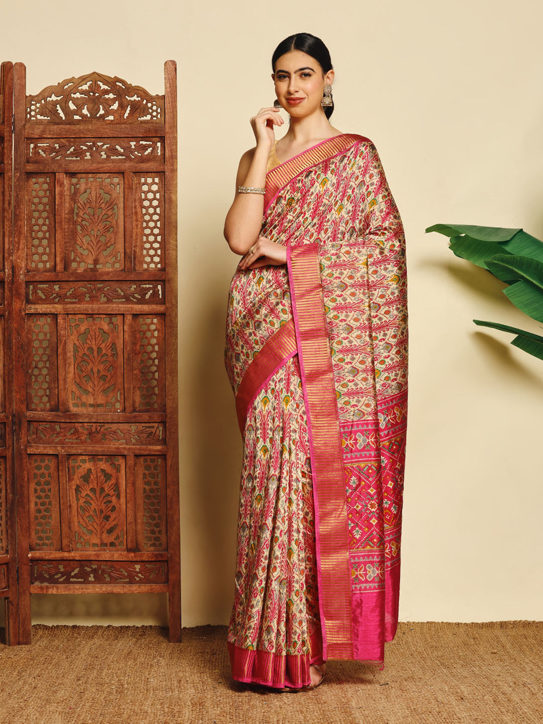 Digital Printed Art Silk Saree