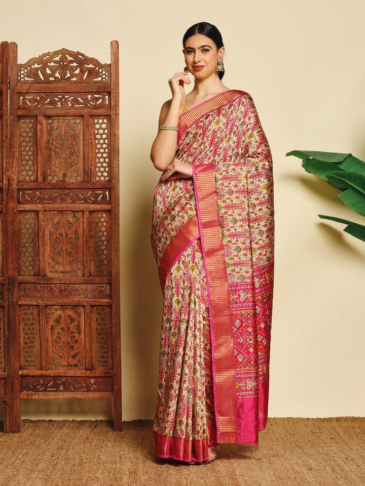 Digital Printed Art Silk Saree