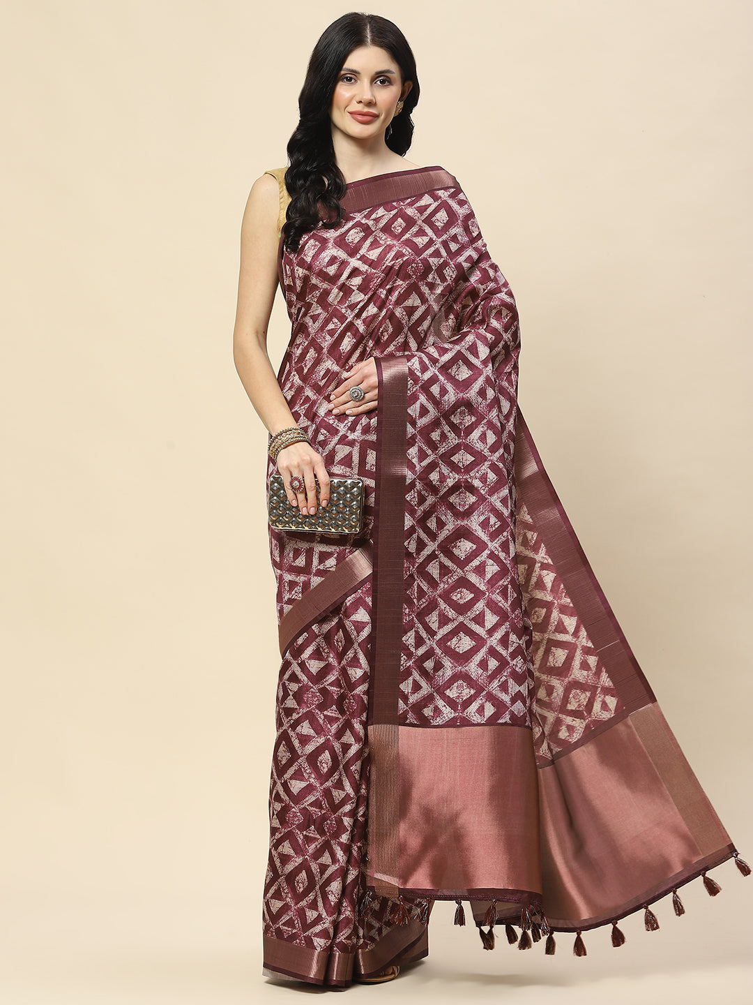Digital Print Art Tussar Saree