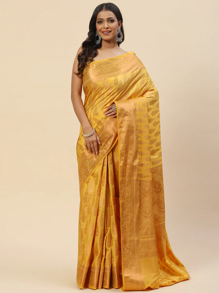 Zari Border Booti Handloom Woven Saree