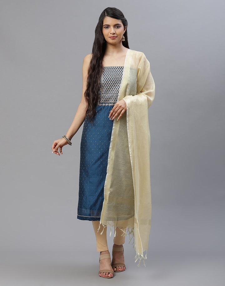 Chanderi Embroidered Suit piece