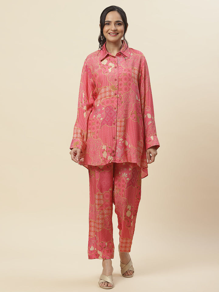 Printed Muslin Kurti With Pants