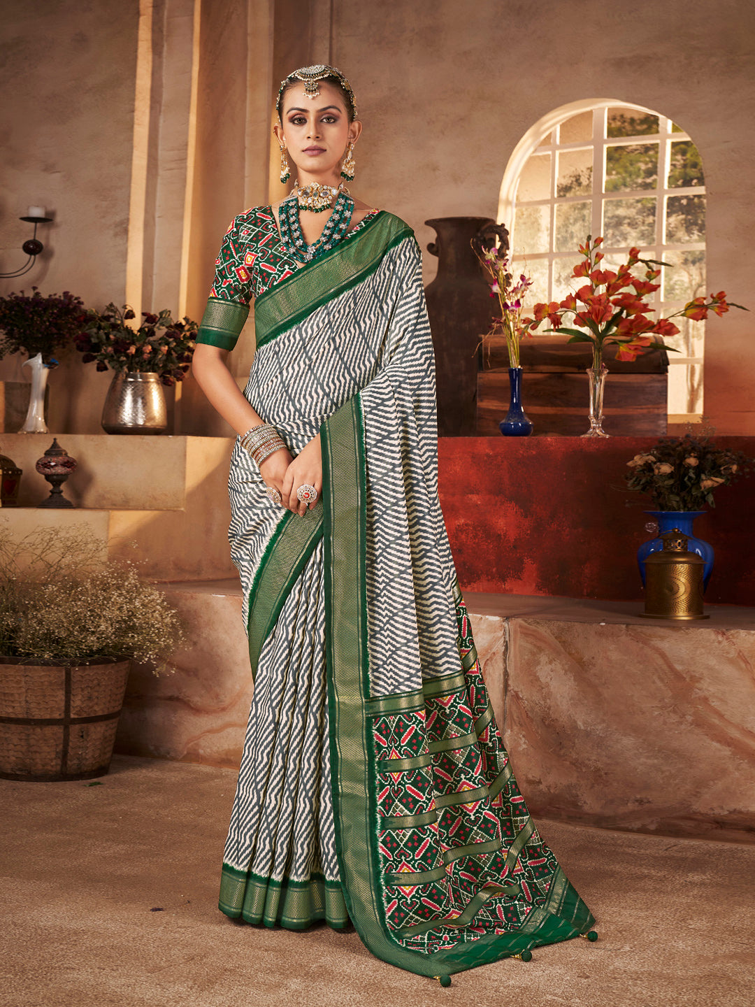 Digital Printed Art Silk Saree