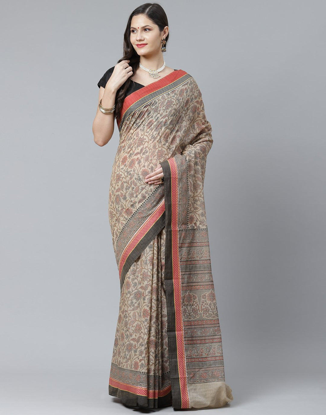 Traditional Cotton Printed Saree