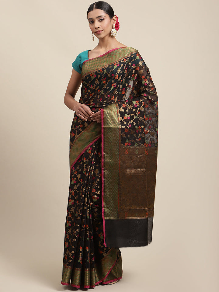 Zari Jaal Cotton Woven Saree