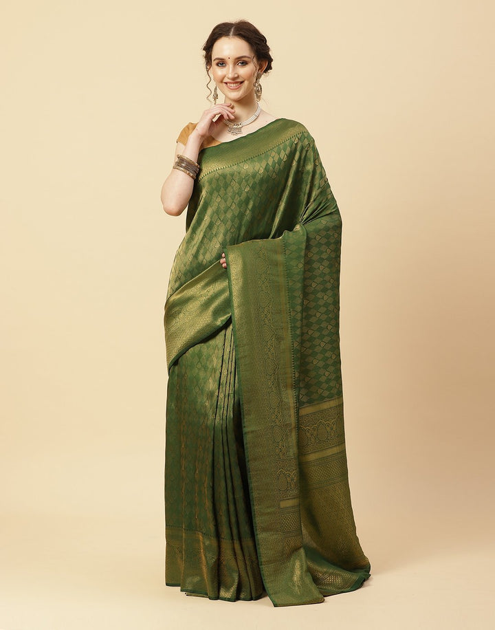 Woven Art Handloom Brocade Zari Jaal Saree
