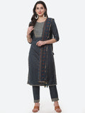 Cotton Kurta With Pant And Chiffon Dupatta