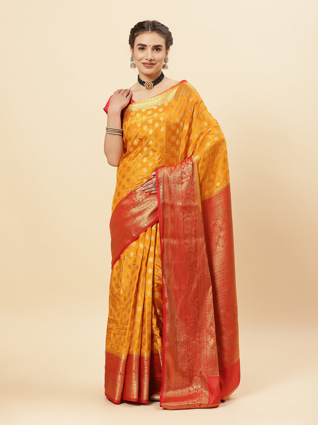 Art Handloom Saree with Zari Border Booti