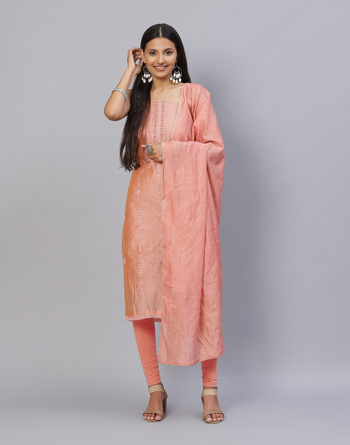 Chanderi Embroidered Suit piece