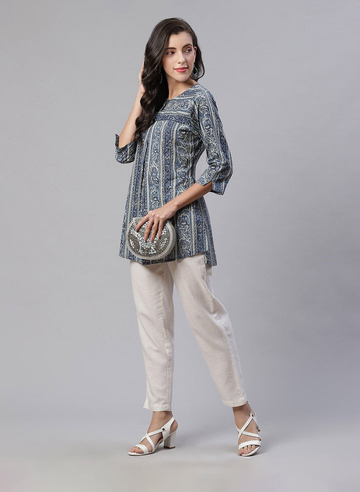 Printed Cotton Short Kurti