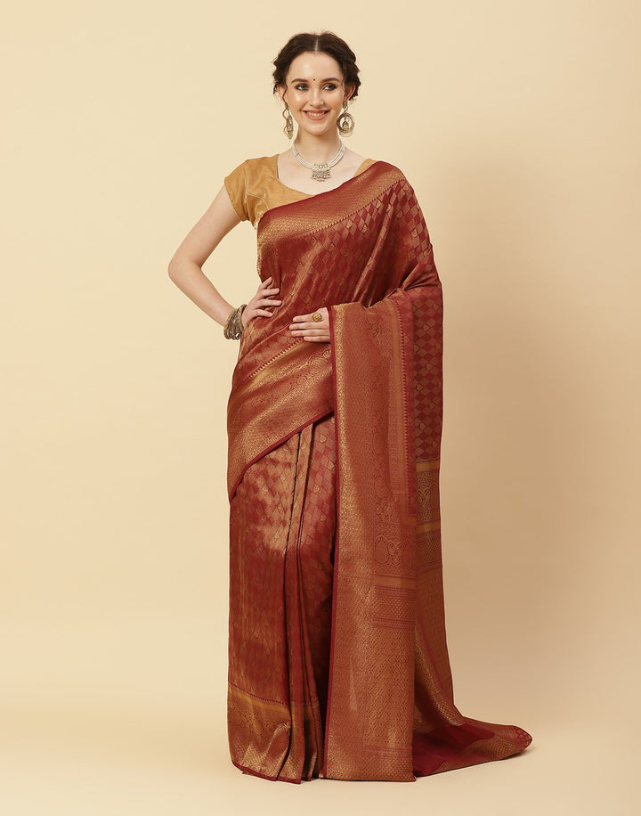 Woven Art Handloom Brocade Zari Jaal Saree