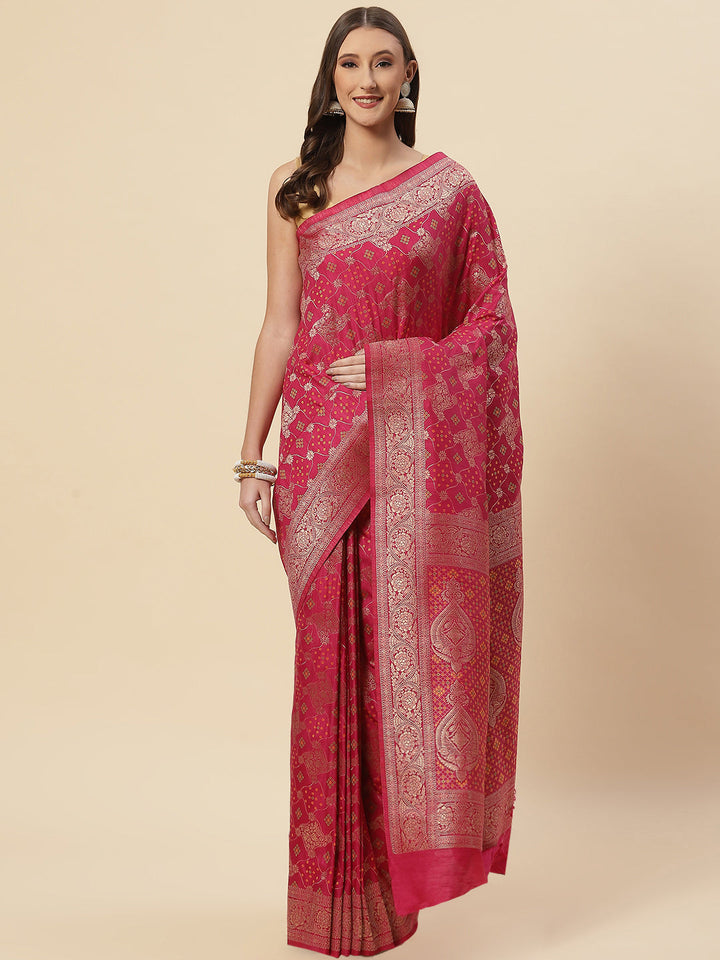 Zari Jaal Handloom Woven Saree