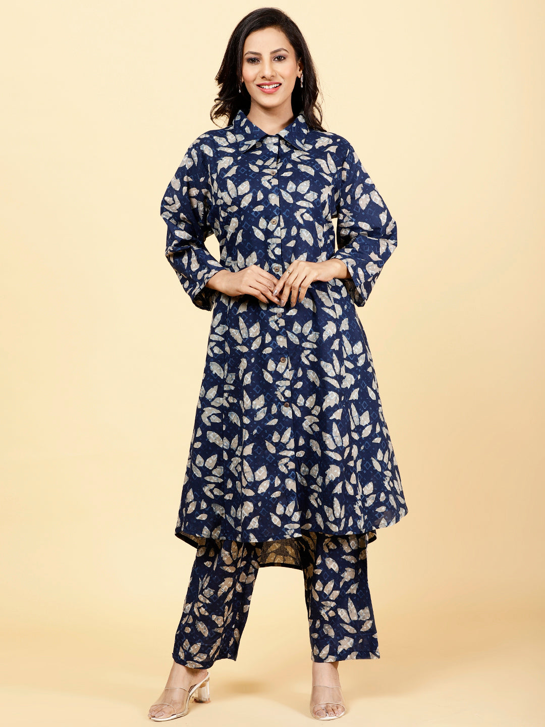 Printed Cotton Kurta With Pants