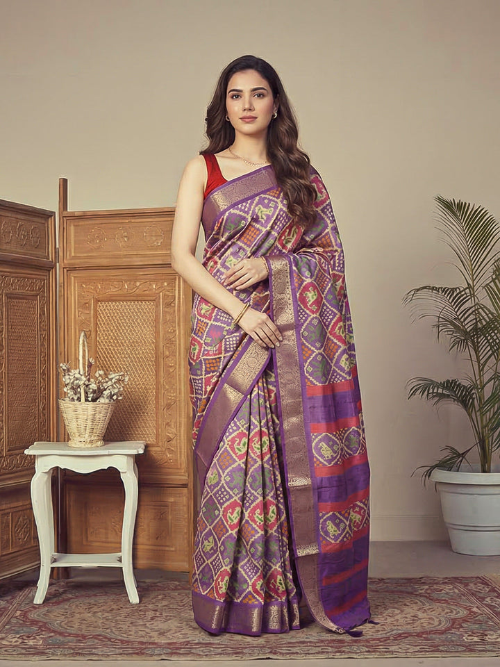 Digital Printed Art Silk Saree