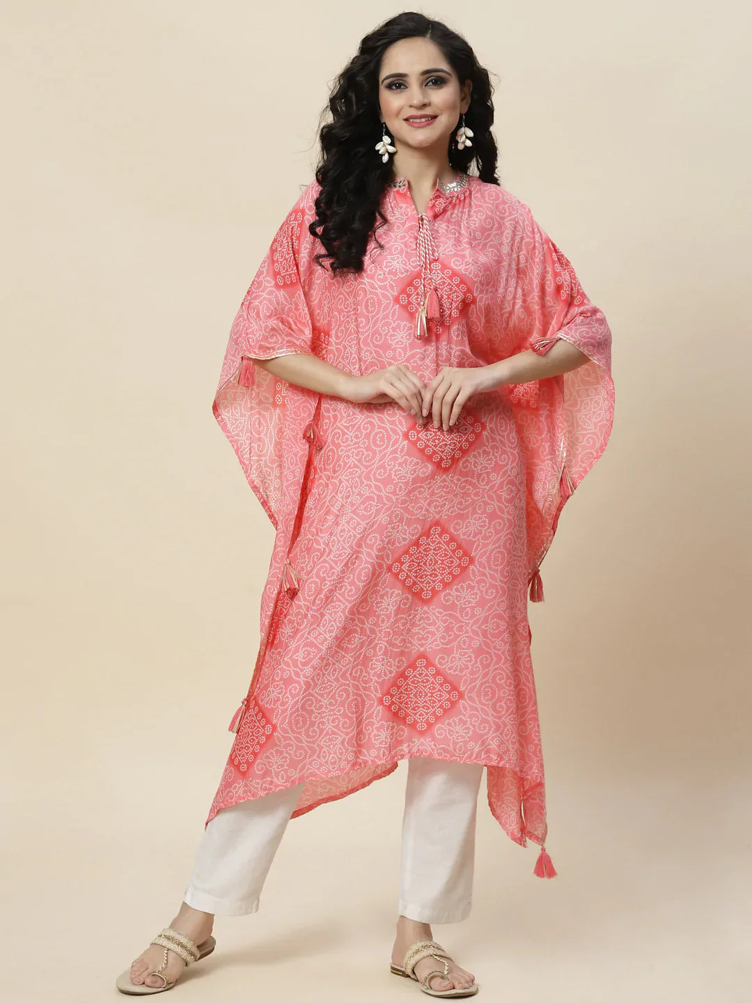 Printed Muslin Kaftan Kurta
