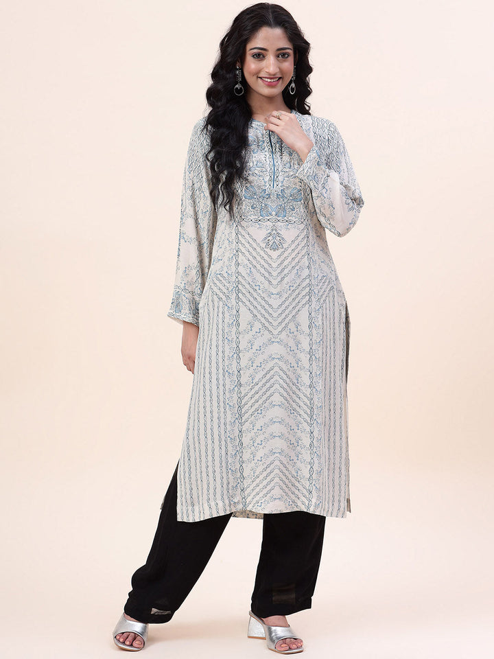 Digital Printed Crepe Kurta