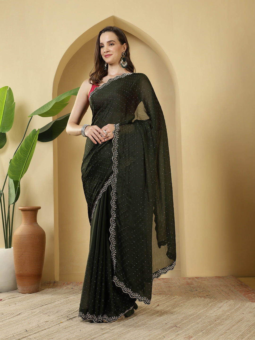 Digital Printed Chiffon Saree