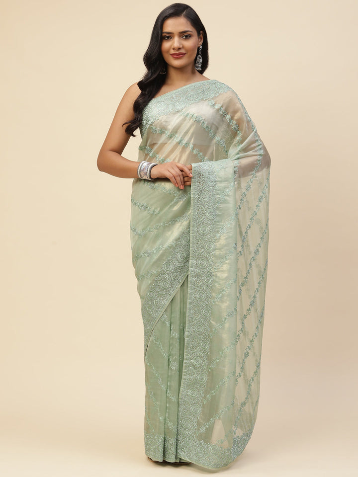 Stone Embroidered Banarasi Saree