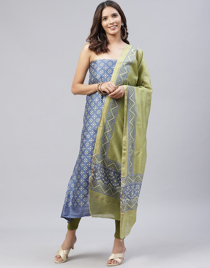 Fine Chanderi Printed Suit Piece