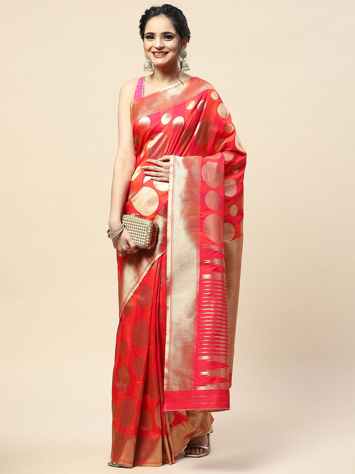 Zari Jaal Banarasi Woven Saree