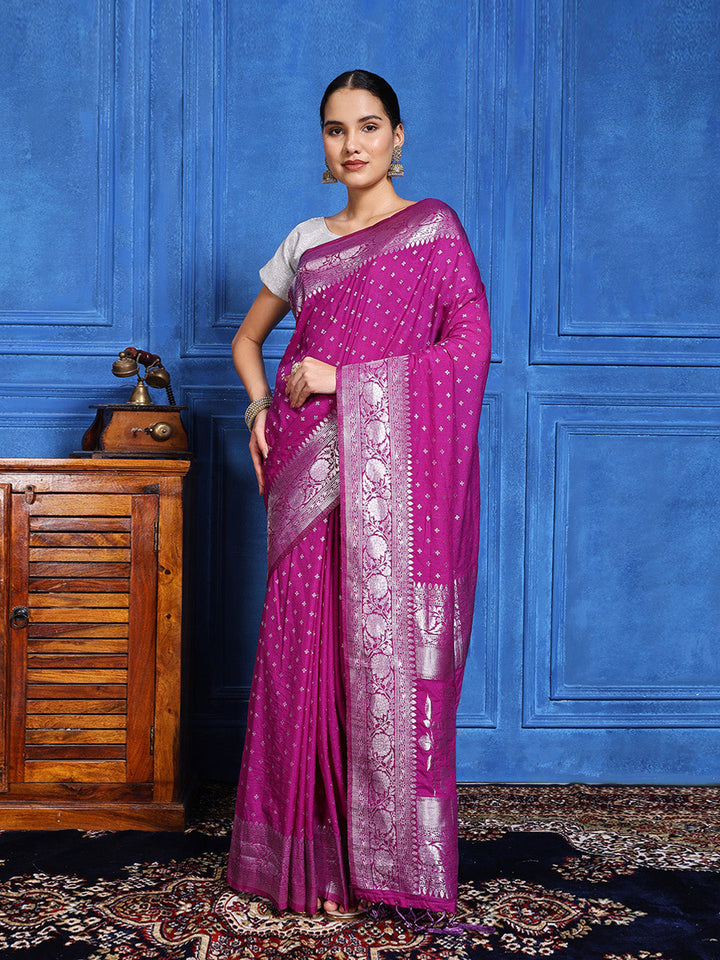 Zaari Jaal Crepe Saree