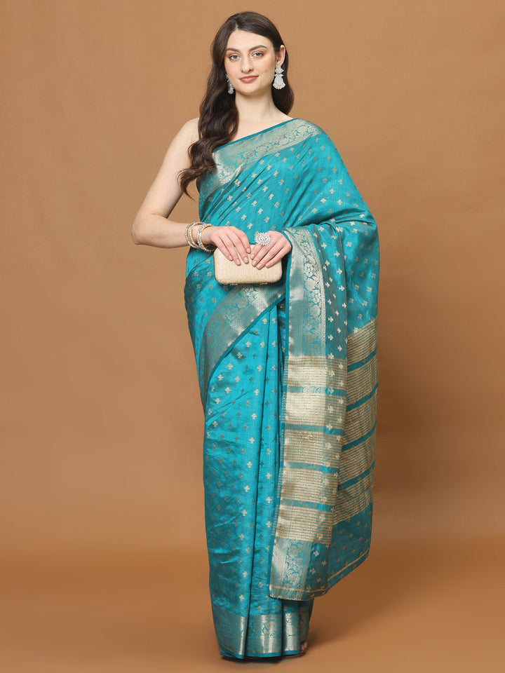 Zari Border Art Silk Woven Saree