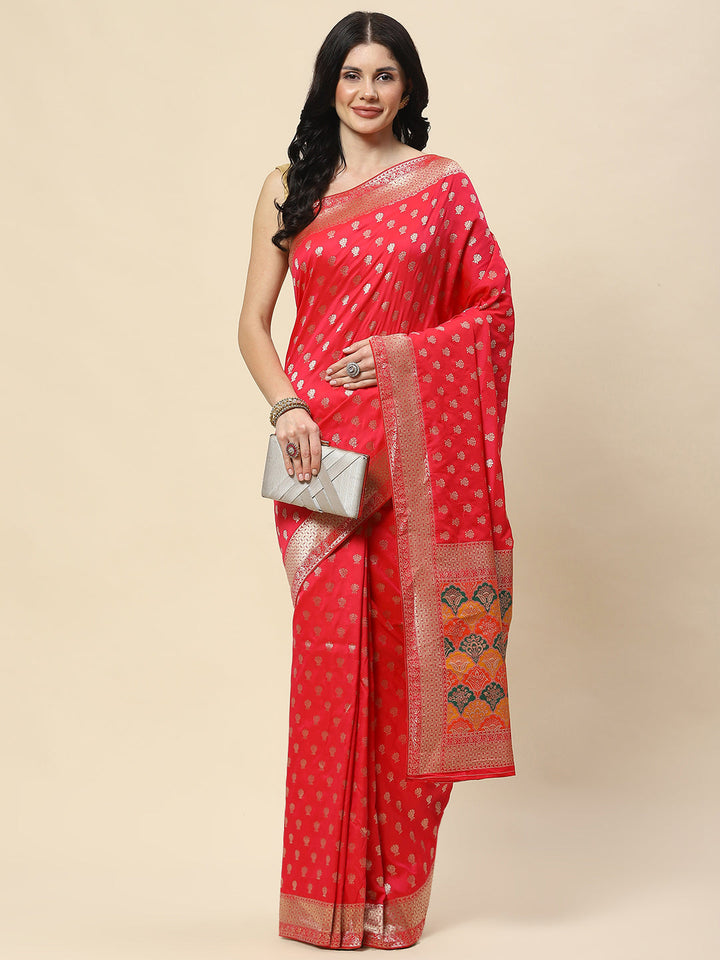 Zari Booti Woven Art Silk Banarsi Saree