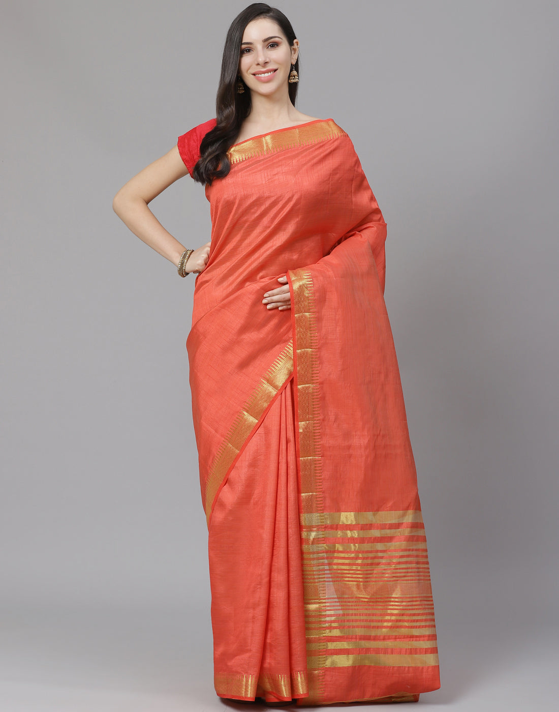 Zari Border Art Handloom Woven Saree