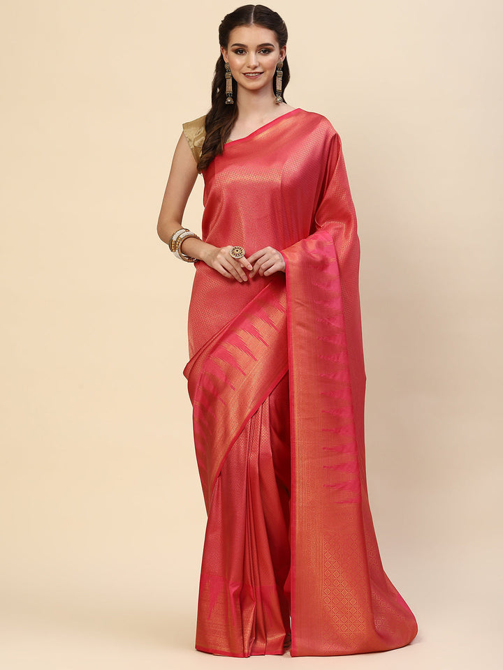 Brocade Zari Jaal Handloom Woven Saree