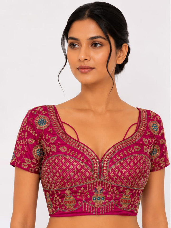 Premium Rani Embroidery Viscose Blouse Piece