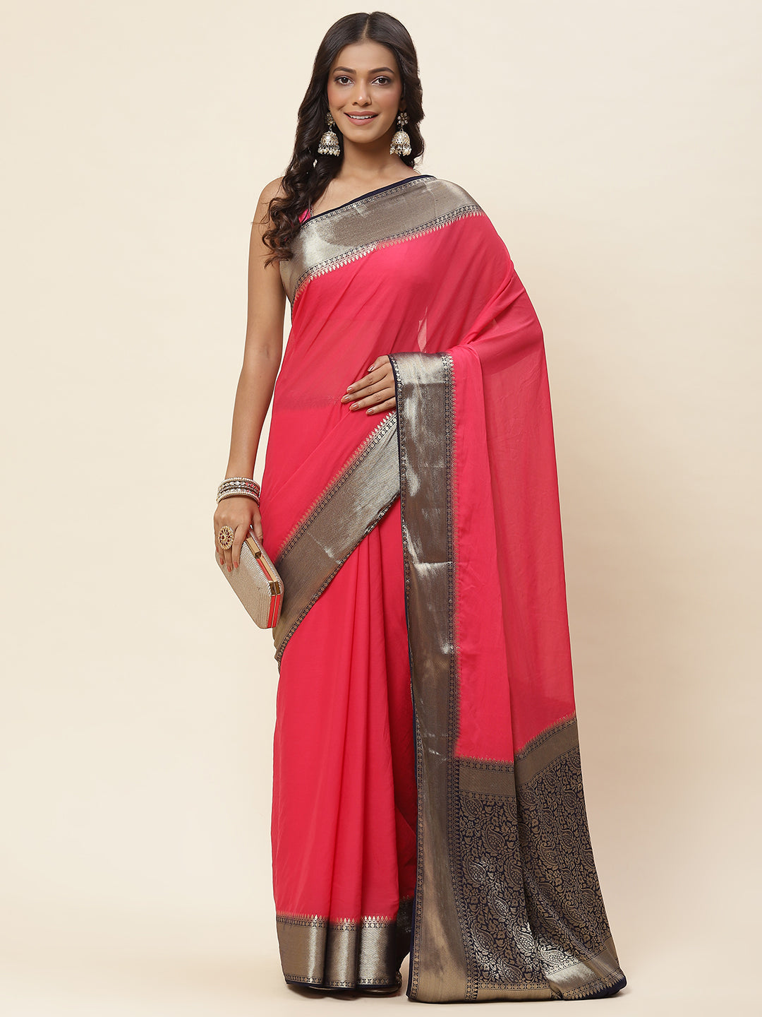 Woven Chiffon Saree