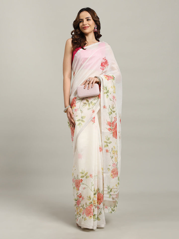 Maheshwari Printed Dola Cotton Saree