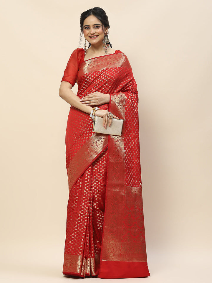 Zari Booti Woven Art Silk Banarsi Saree
