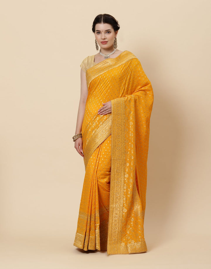 Woven Embroidered Banarasi Saree